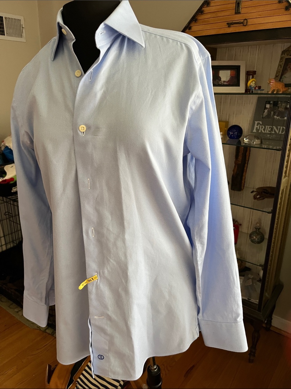David Donahue Light Blue Men's Dress Shirt